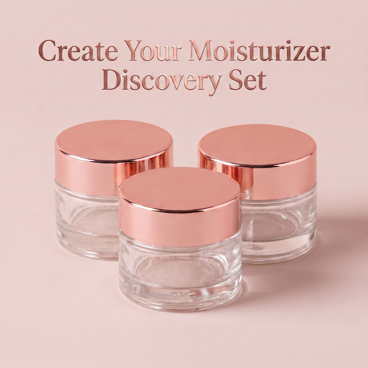 Moisturizer Discovery Set — three sample jars with swatches